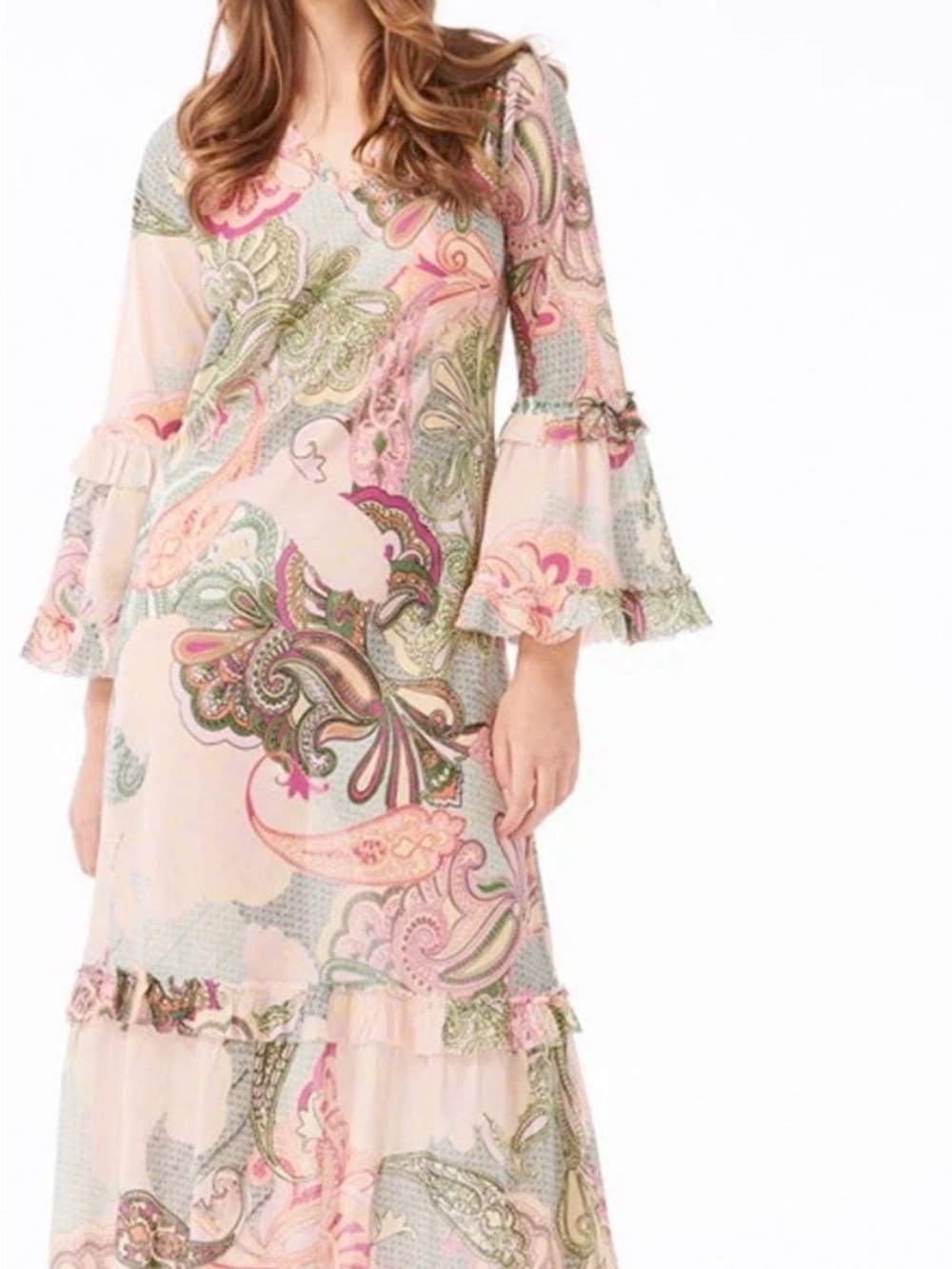One Season Long Indi Cotton Dress in San Miguel Lilac Print